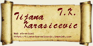 Tijana Karašićević vizit kartica
